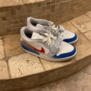 Nike Red and Blue Low-Top Sneakers